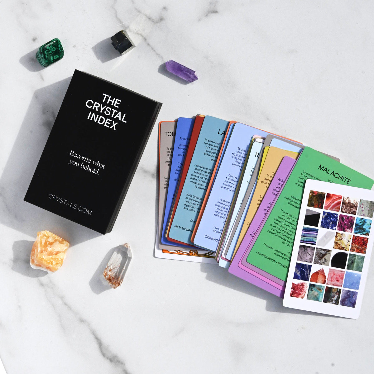 crystal index card deck 